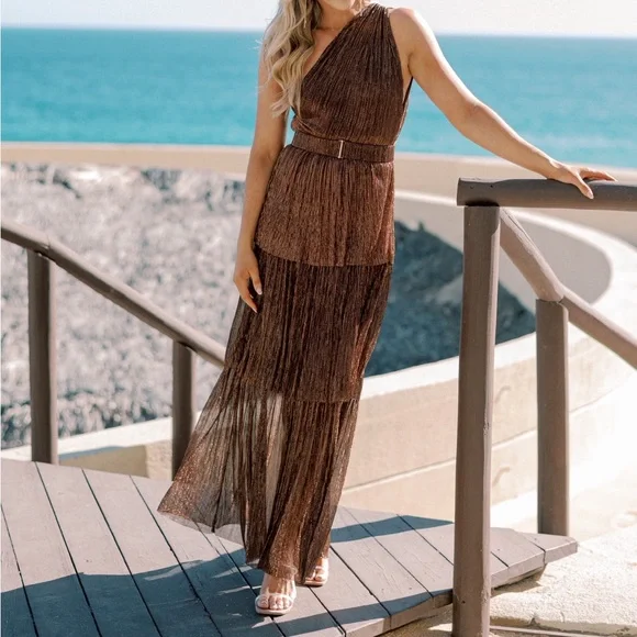 Sabrina musayev x revolve Trina dress in bronze - Picture 3 of 4